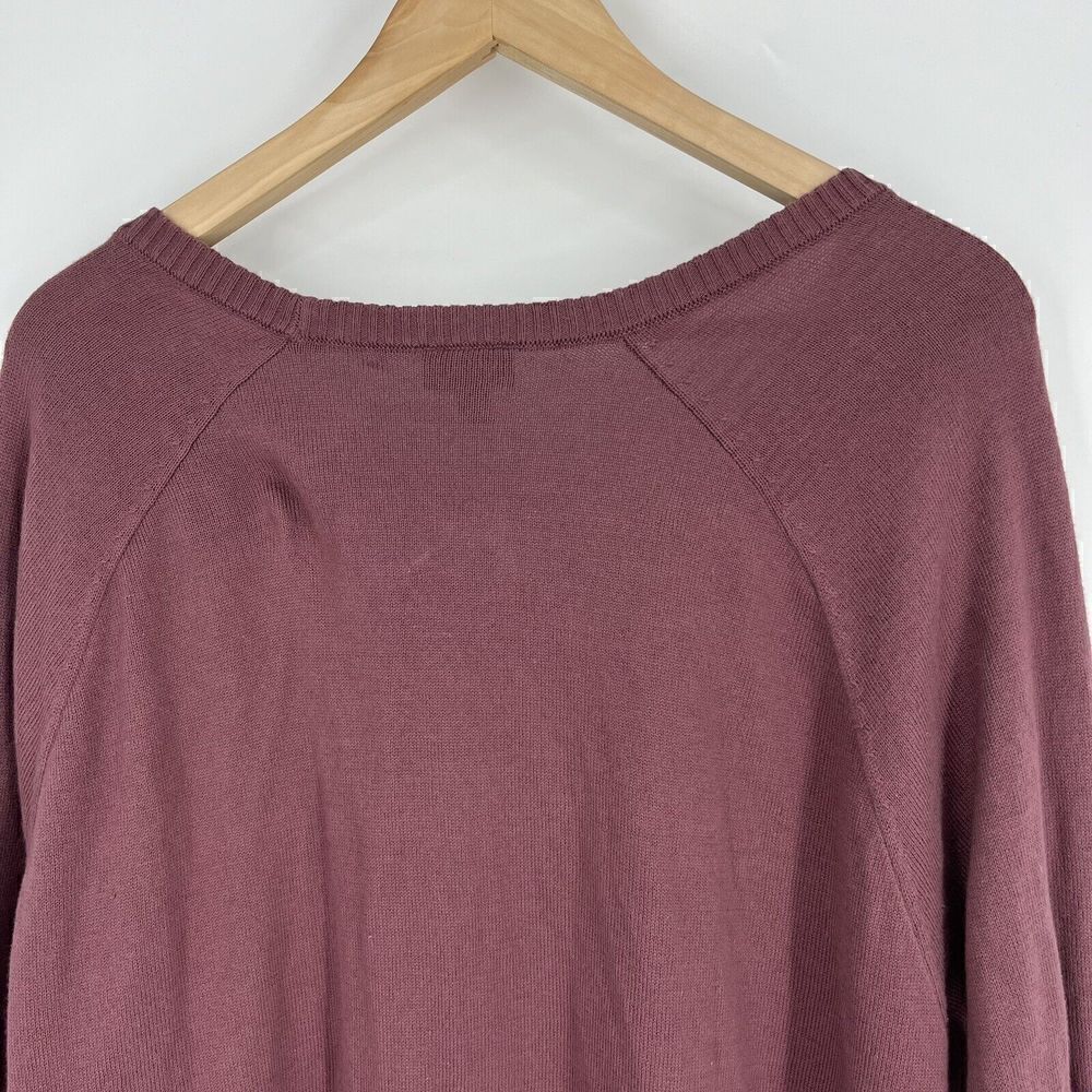 Torrid Sweater Size 3 Womens Mauve Embellished Faux Pearls Star Raglan Sleeve - Picture 6 of 7